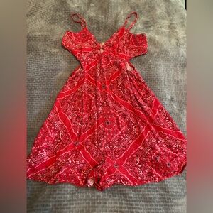 Altar'd State Red Patterned Sundress